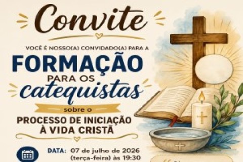 Formação para Catequistas fortalece missão evangelizadora e abre inscrições para encontro sobre a Iniciação à Vida Cristã